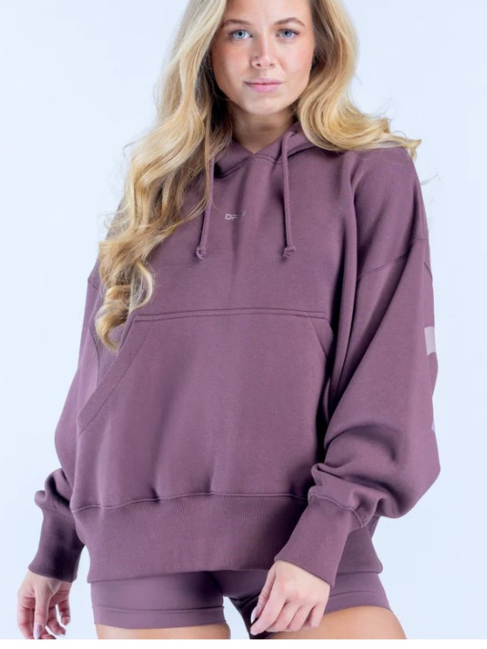 NWOT DFYNE Sold Out Signature Oversized Grape Hoodie Hooded Sweatshirt Size XS